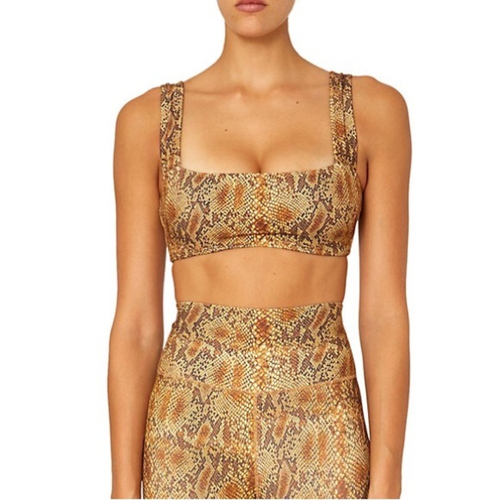 WeWoreWhat snake skin workout bra